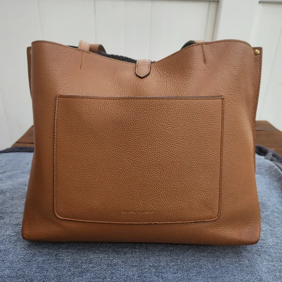 Rebecca Minkoff Tan Leather Tote with Gold Accent - Picture 10 of 16